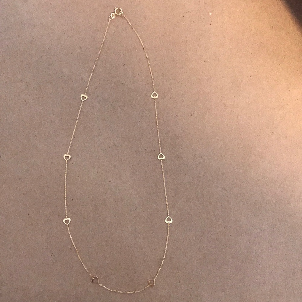 14 k gold heart necklace